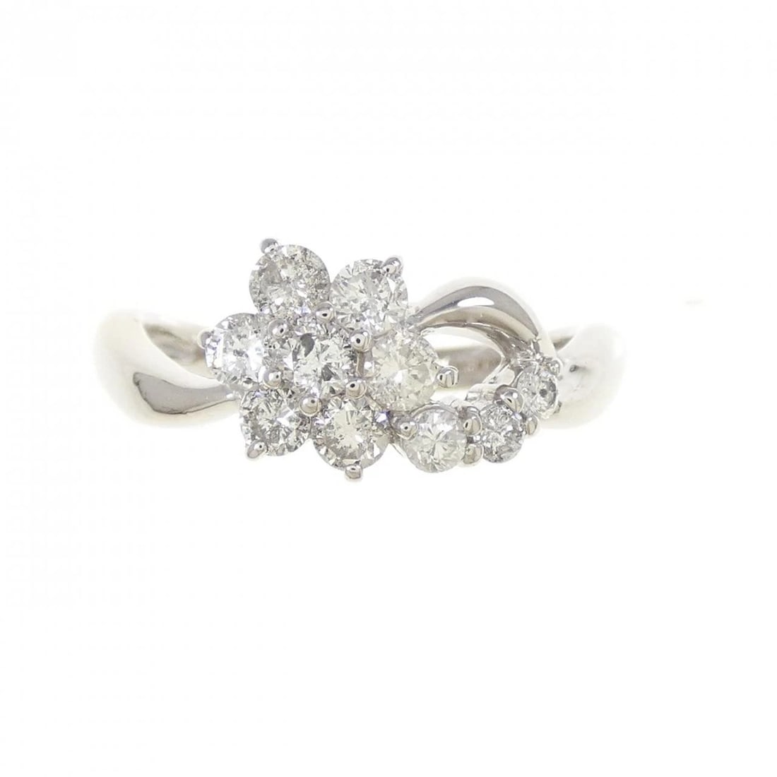 PT900 FLOWER DIAMOND RING - 2