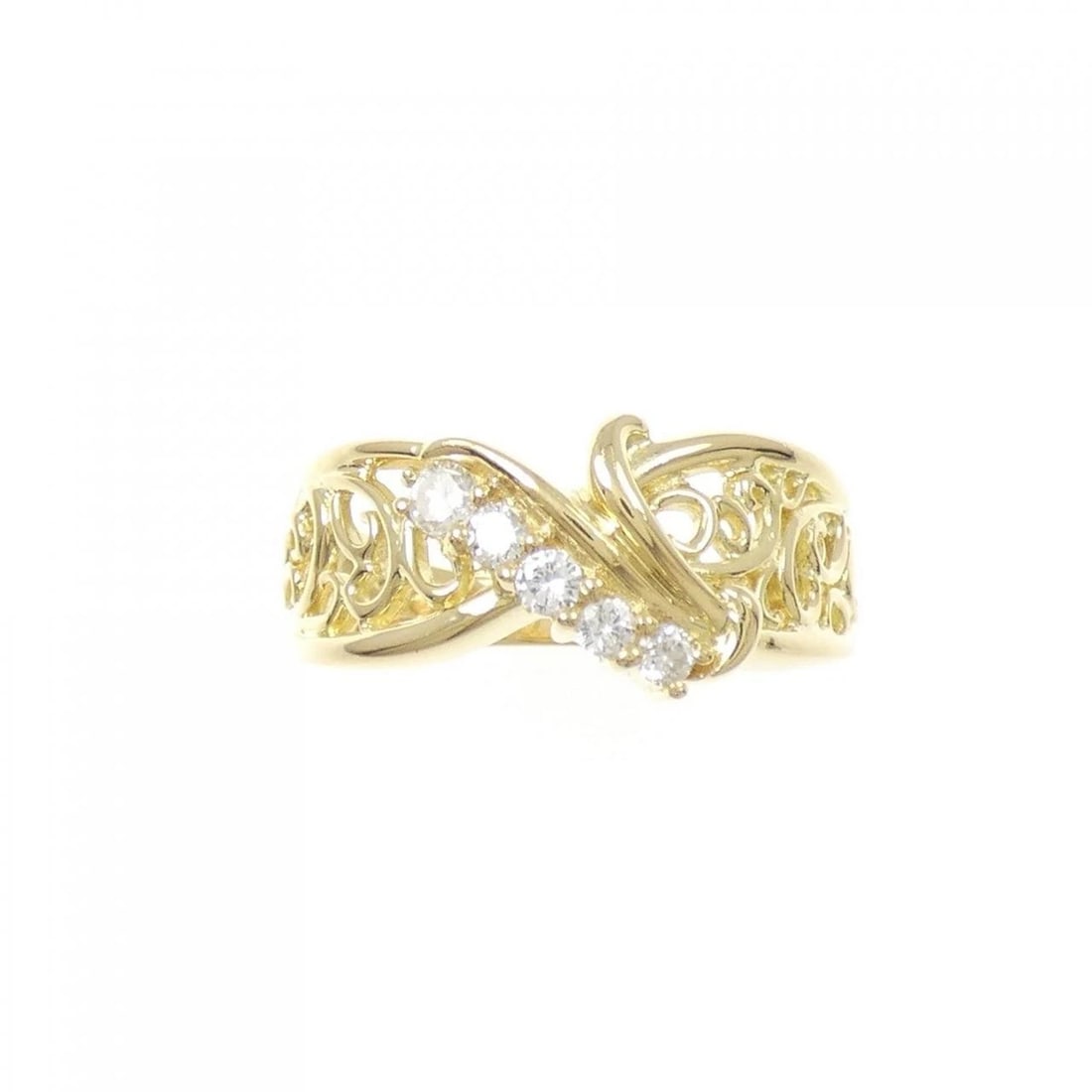 K18YG DIAMOND RING - 2