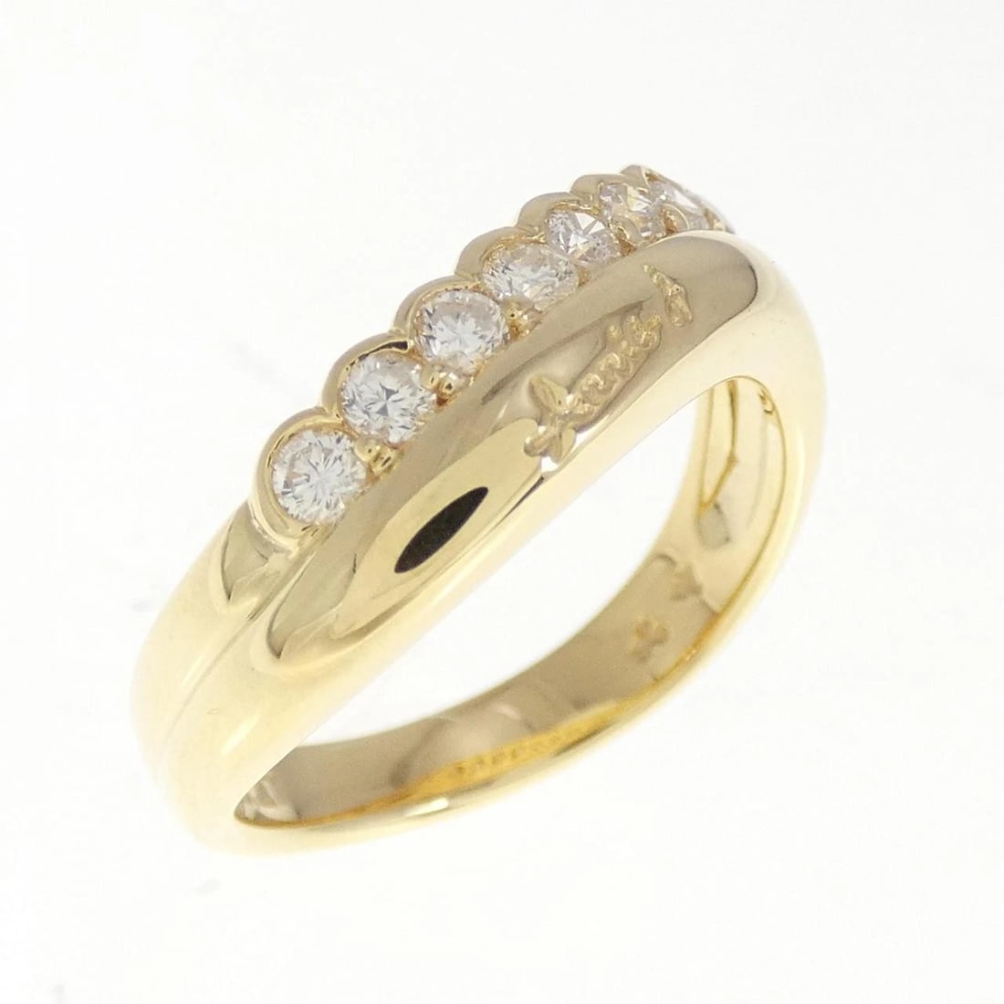 K18YG DIAMOND RING: K18YG Diamond Ring Brand: Unbranded Type: Ring Material: K18 Yellow Gold, Main Stone/Creation Natural Color: Yellow Gold Size: 5.5 -6 US Accessories: None Accessories Notice: When purchasi