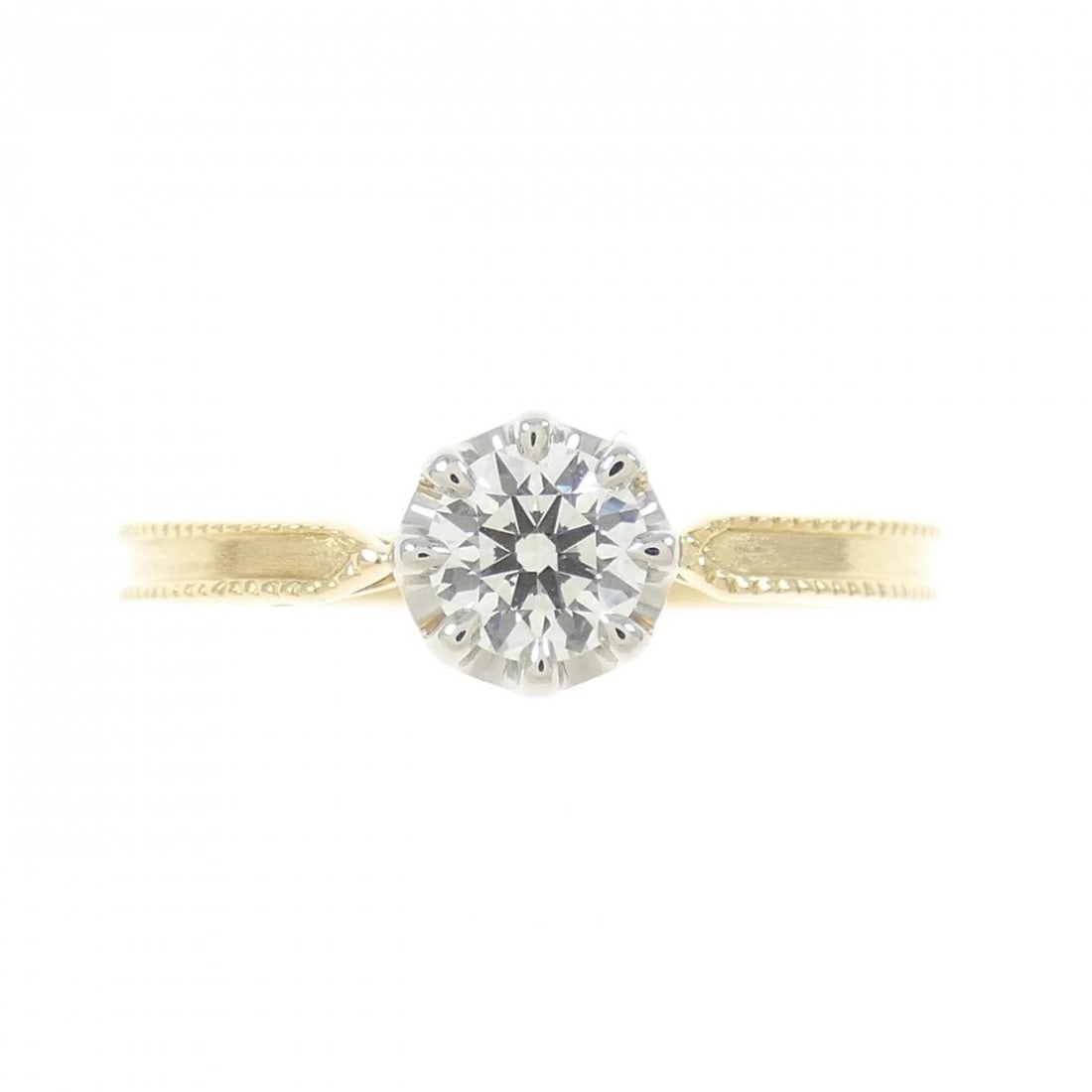750YG PT SOLITAIRE DIAMOND RING - 2