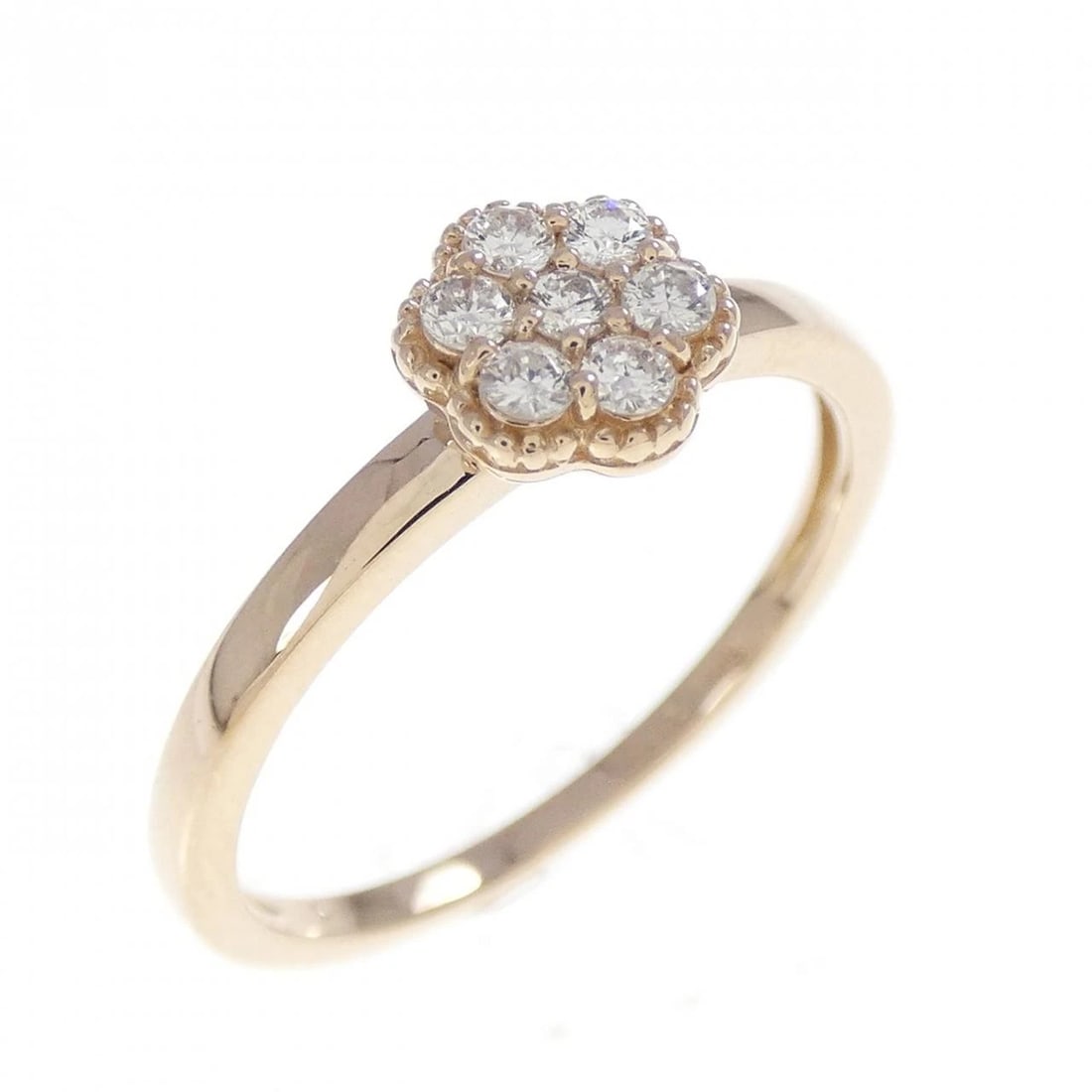 VENDOME FLOWER DIAMOND RING: VENDOME Flower Diamond Ring Brand: VENDOME Type: Ring Material: K18 Pink Gold, Main Stone/Creation Natural Color: Pink Gold Size: 6 (US size) Accessories: None Accessories Notice: When pur