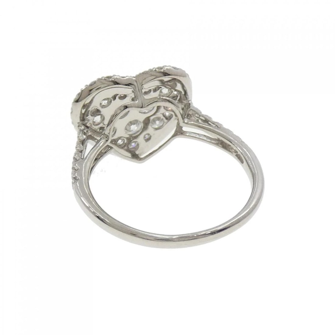 K18WG HEART DIAMOND RING - 3