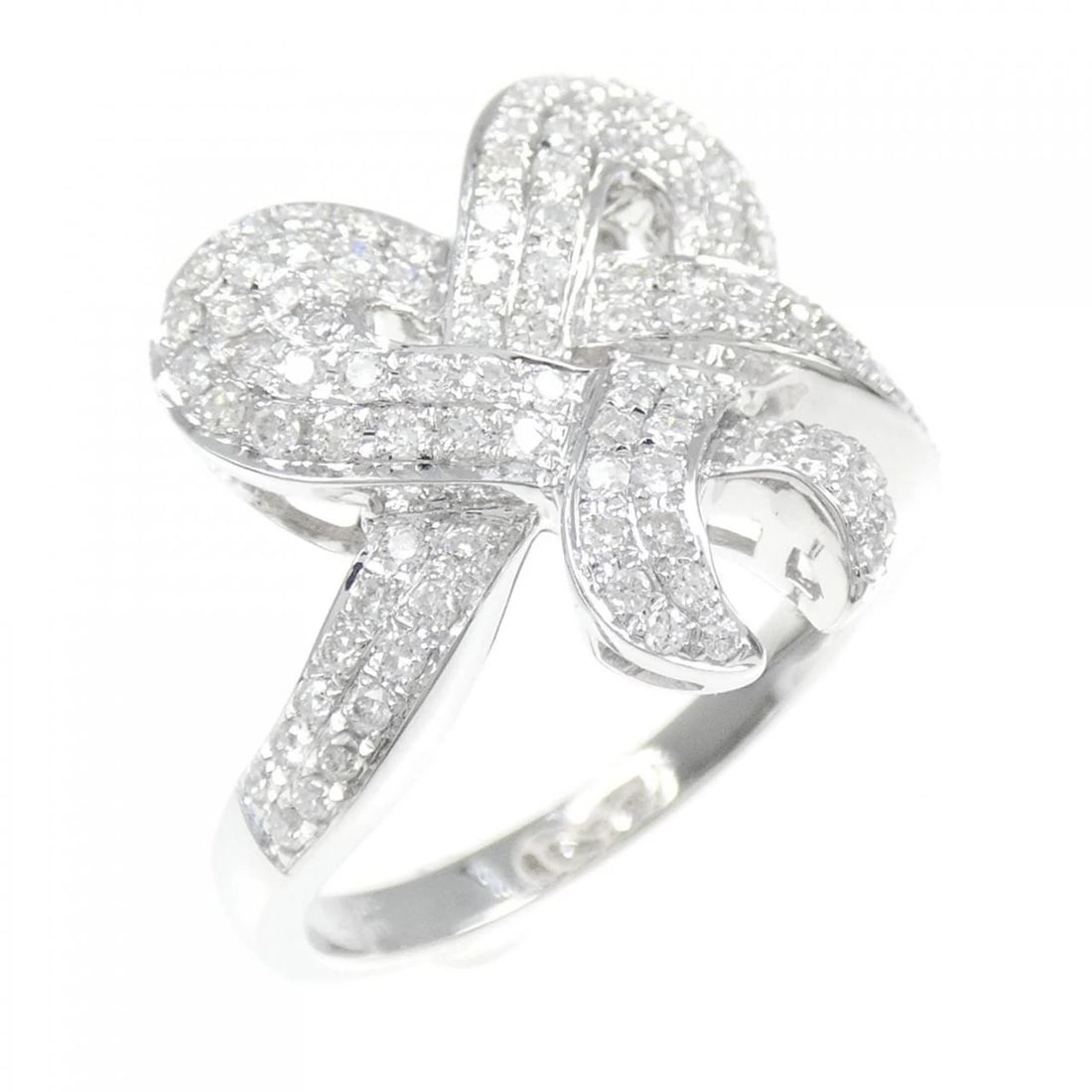 K18WG PAVE DIAMOND RING: K18WG Pave Diamond Ring Brand: Unbranded Type: Ring Material: K18 White Gold, Main Stone/Creation Natural Color: WG Size: 6.5-7 US Accessories: None Accessories Notice: When purchasing pre