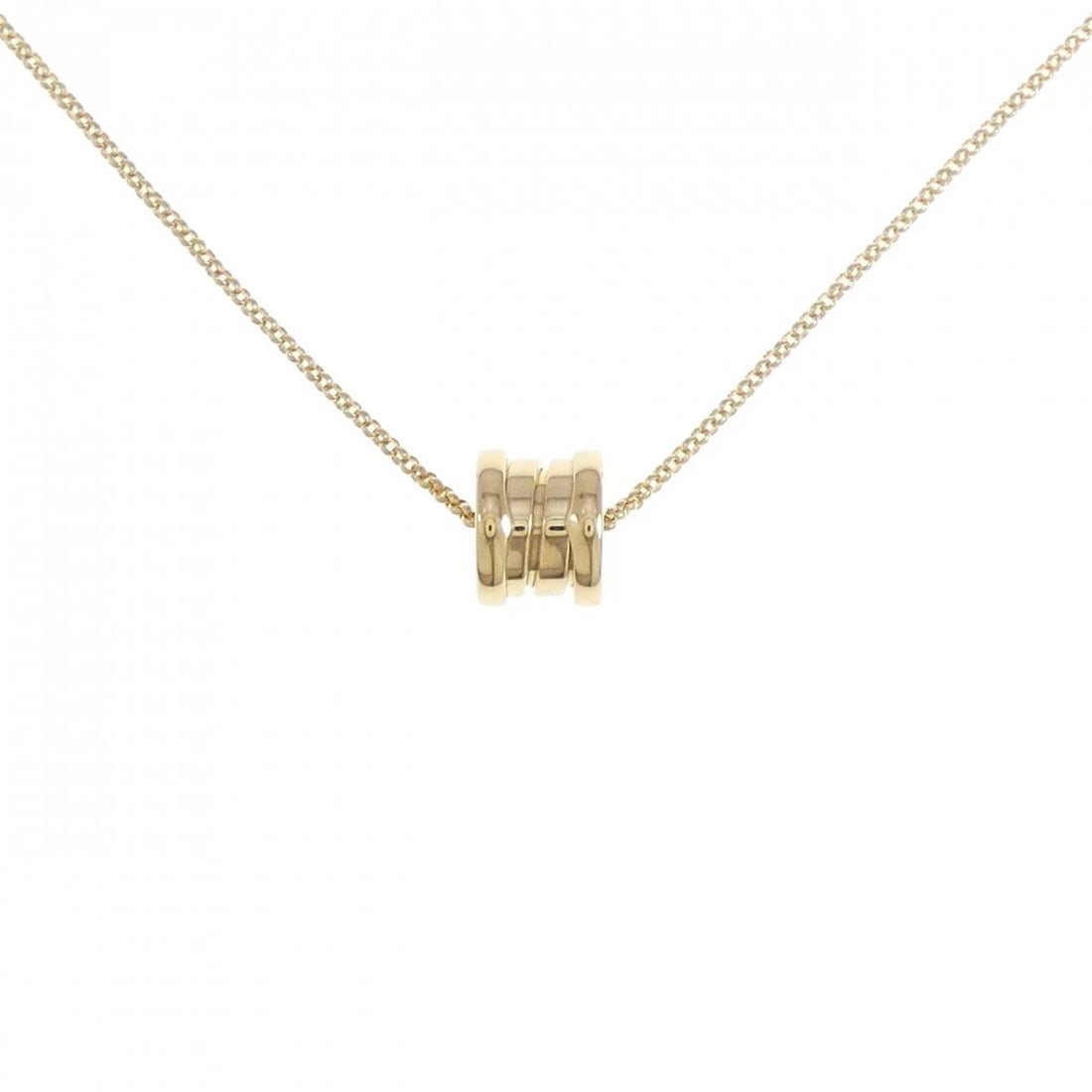 BVLGARI B.ZERO1 NECKLACE: BVLGARI B.zero1 Necklace Brand: BVLGARI Type: Necklace Material: 750 Yellow Gold, Main Stone/Creation Natural Color: yellow gold Size: 38-45cmActualSize Pendant top H x W: 9.2mmx7.2mm Chain Max. W
