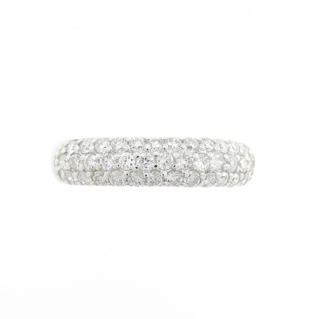 K18WG PAVE DIAMOND RING - 2