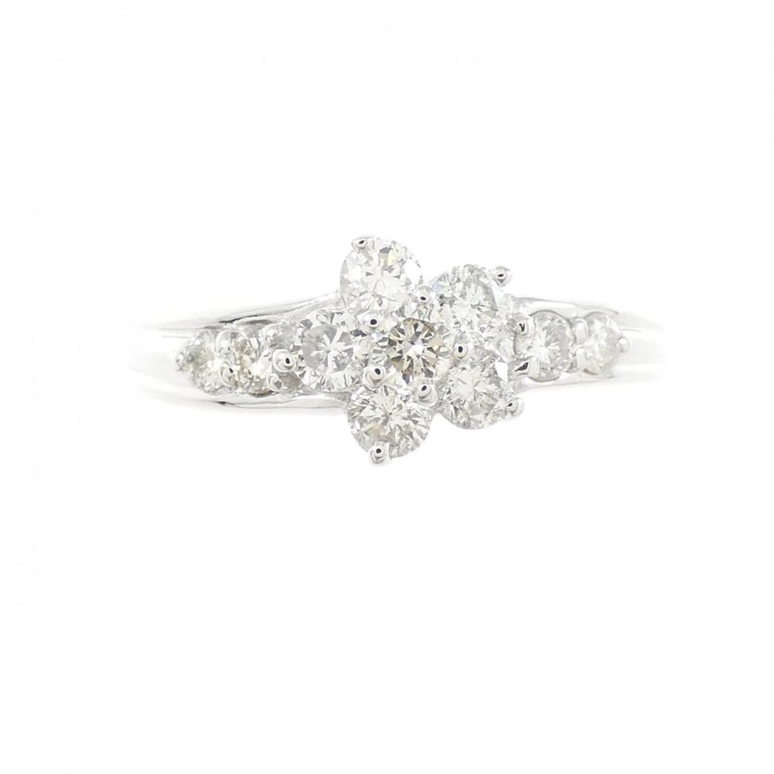 PT900 FLOWER DIAMOND RING - 2