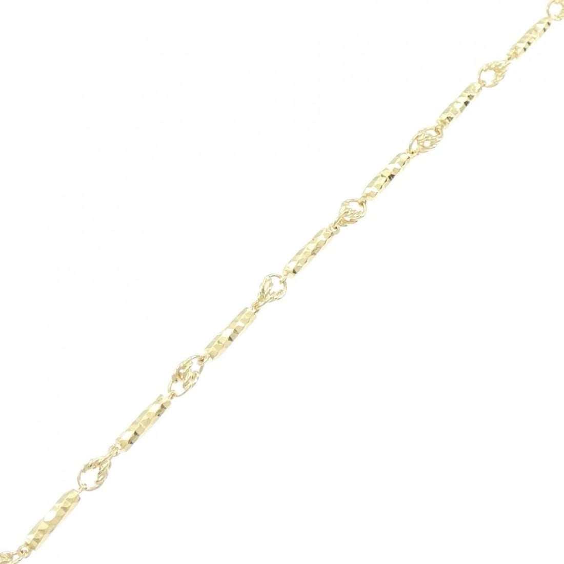 K18YG BRACELET: K18YG Bracelet Brand: Unbranded Type: Bracelet Material: K18 Yellow Gold, Color: Yellow Gold Size: 18cmActualSize Max W: 3.1mm Accessories: None Accessories Notice: When purchasing pre-own