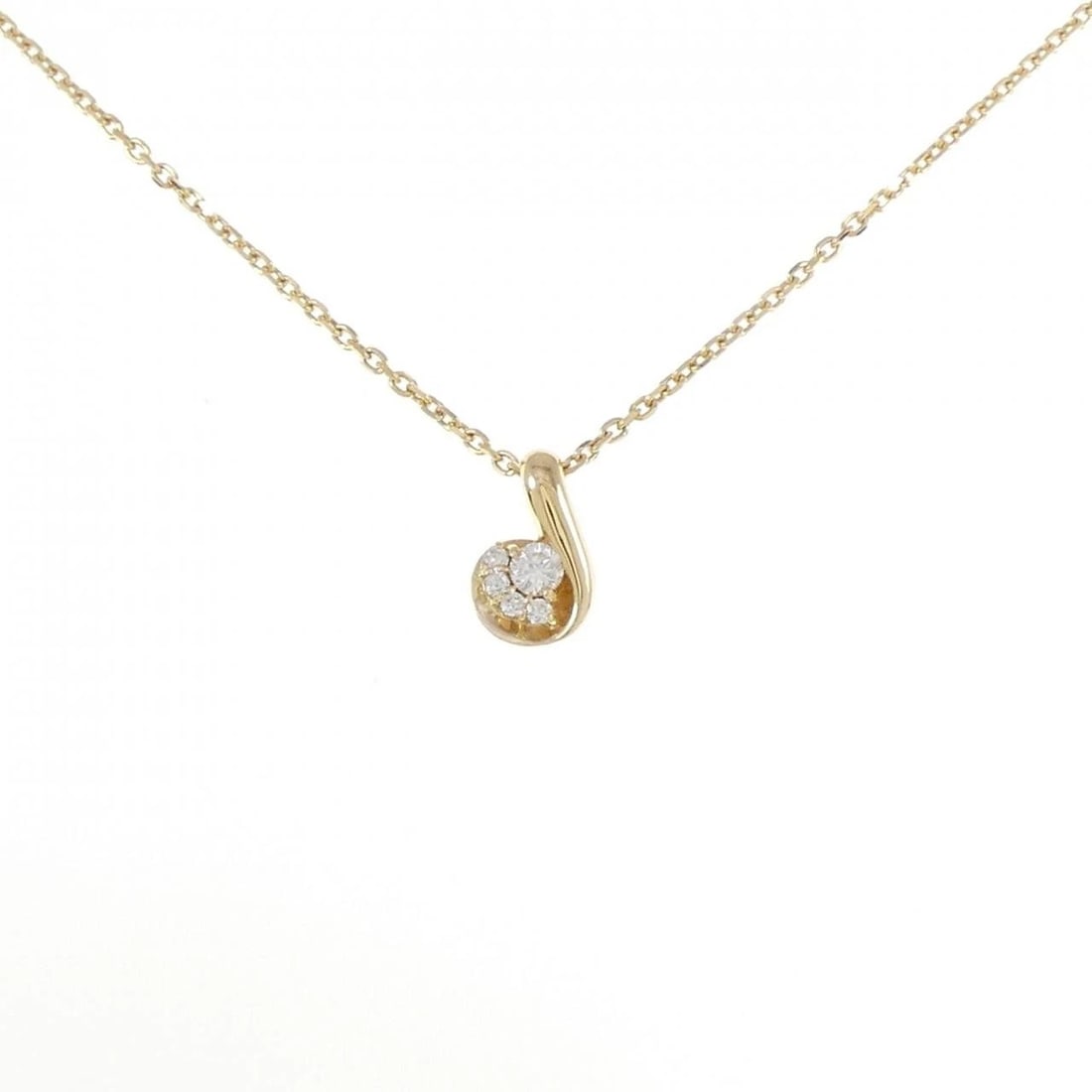 K18YG DIAMOND NECKLACE: K18YG Diamond Necklace Brand: Unbranded Type: Necklace Material: K18 Yellow Gold, Main Stone/Creation Natural Color: YG Size: 45cmActualSize Pendant top H x W: 11.2mmx7.0mm Chain Max. W: 1.3mm