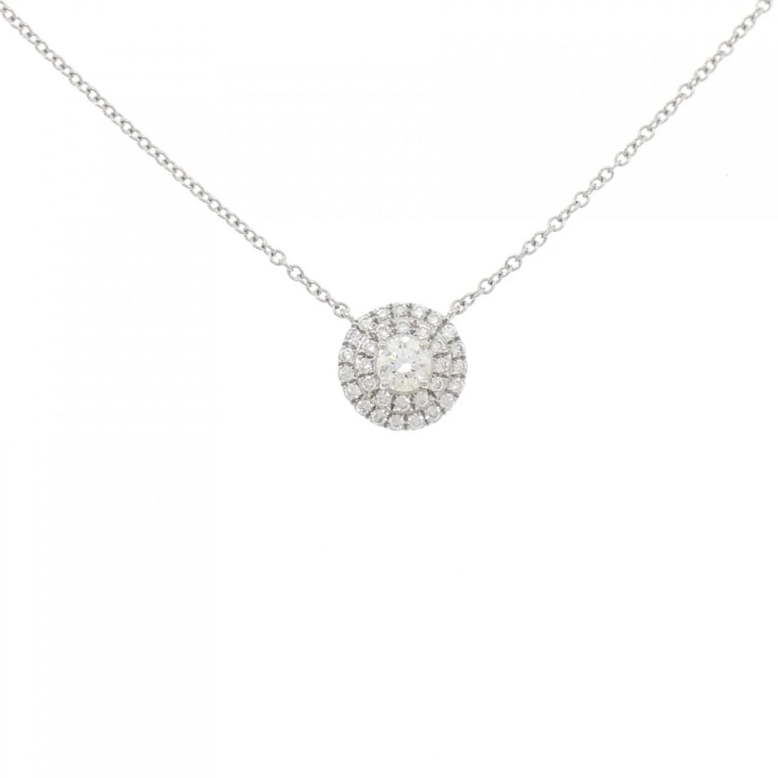 TIFFANY SOLESTE NECKLACE: Tiffany Soleste Necklace Brand: Tiffany Type: Necklace Material: Platinum 950, Main Stone/Creation Natural Color: White Size: 38cmActualSize Pendant top H x W: 8.6mmx8.6mm Chain Max. W: 1.1mm 