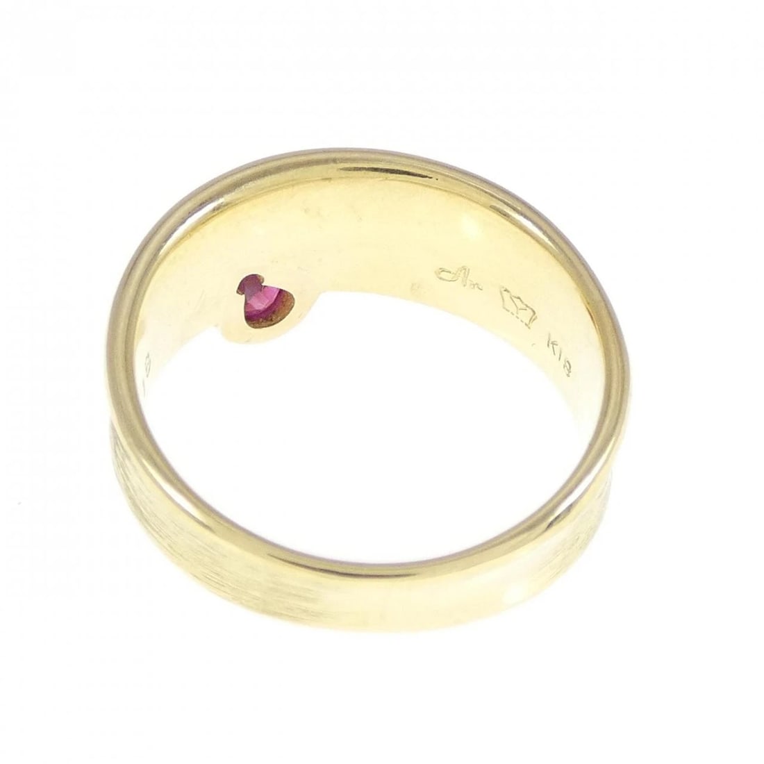 K18YG RUBY PINKY RING - 3