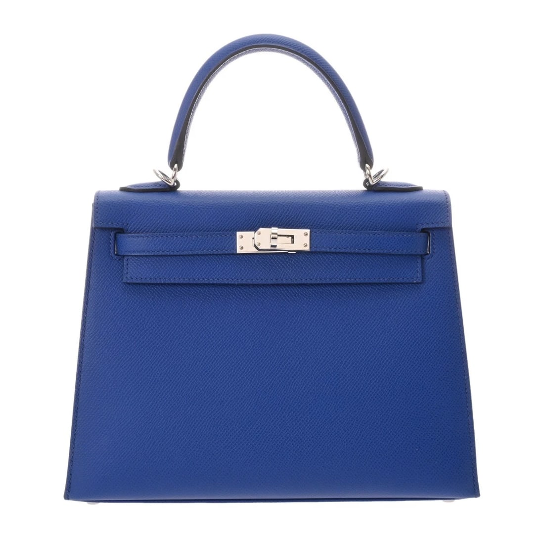 HERMES KELLY 25 OUTSIDE STITCHING 2WAY VEAU EPSOM BLUE ROYAL HANDBAG HANDBAG: HERMES Kelly 25 Outside stitching 2WAY Veau Epsom Blue royal Handbag Handbag Brand: HERMES Type: Handbag Material: Veau Epsom Color: Blue royal × SilverMetal Size: H:about 7.1inch W:about 9.8inch