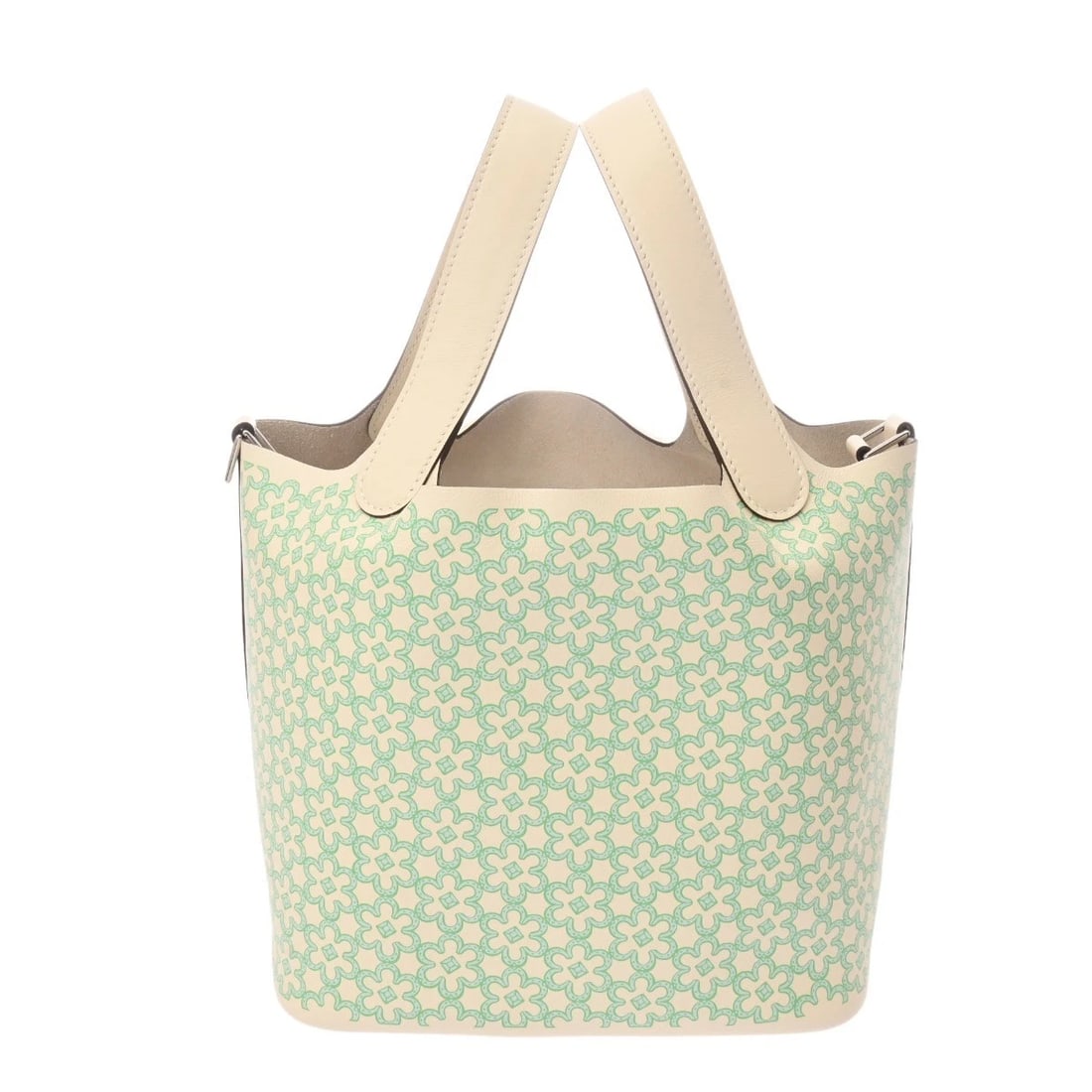 HERMES PICOTIN ROCK PM LUCKY DAISY VAUX SWIFT MACHETE/VEIL HANDBAG HANDBAG: HERMES Picotin Rock PM Lucky Daisy Vaux Swift machete/veil Handbag Handbag Brand: HERMES Type: Handbag Material: Vaux Swift Color: machete/veil × SilverMetal Size: H:about 7.1inch W:about 7.1inch