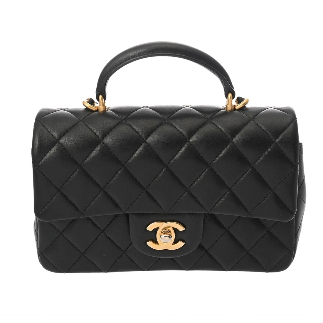 CHANEL TOP HANDLE MINI CLASSIC HANDBAG SHOULDER BAG (1 of 6)