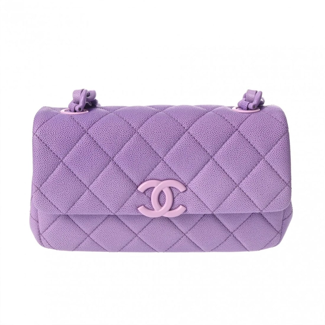 CHANEL MINI FLAP BAG MATRASSE PURPLE SHOULDER BAG SHOULDER BAG: CHANEL mini flap bag Matrasse purple Shoulder Bag Shoulder Bag Brand: CHANEL Type: Shoulder Bag Material: Grained calfskin Color: purple × SilverMetal Size: H:about 5.1inch W:about 7.9inch D:abou