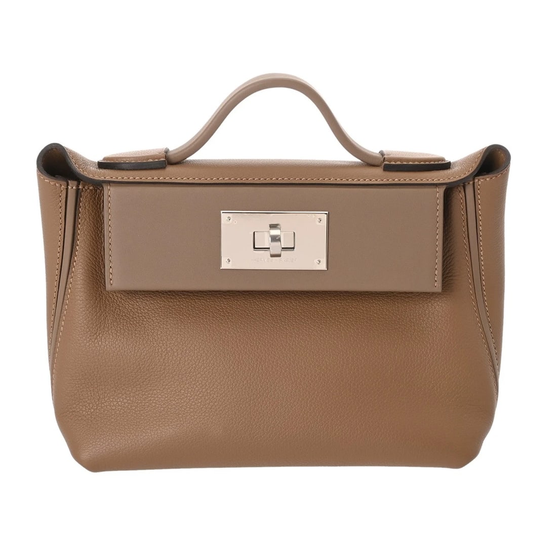 HERMES 24/24 MINI EVERCOLOR/VAUX SWIFT BEIGE DE WEIMAR/ETOUPE HANDBAG HANDBAG (1 of 6)