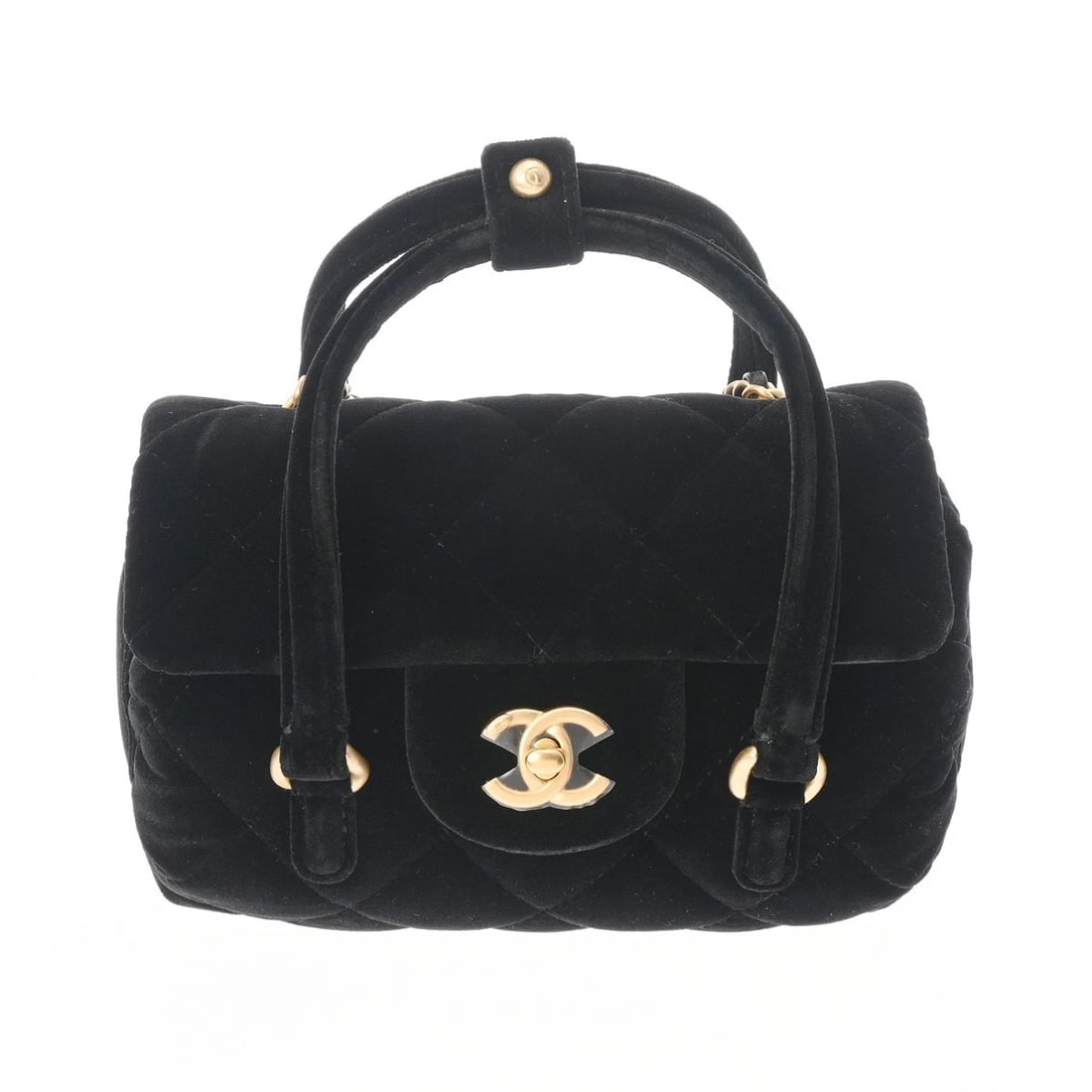 CHANEL 2WAY HANDBAG MATRASSE VELVET BLACK SHOULDER BAG SHOULDER BAG: CHANEL 2WAY handbag Matrasse velvet black Shoulder Bag Shoulder Bag Brand: CHANEL Type: Shoulder Bag Material: velvet Color: black × Gold Metal Size: H:about 3.9inch W:about 6.7inch D:about 3.5in