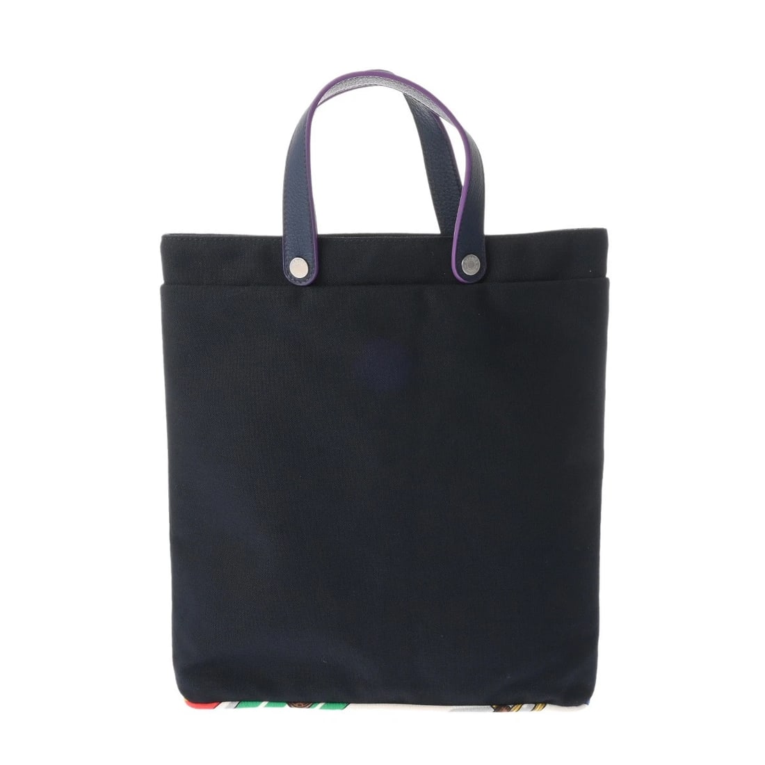 HERMES PETIT H CANVAS/LEATHER MULTICOLOR HANDBAG HANDBAG (1 of 7)