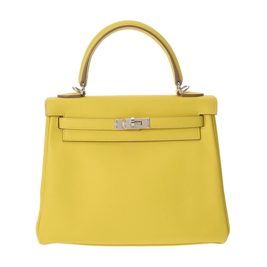 HERMES KELLY 25 INNER STITCH 2WAY VAUX SWIFT LIME HANDBAG HANDBAG (1 of 5)