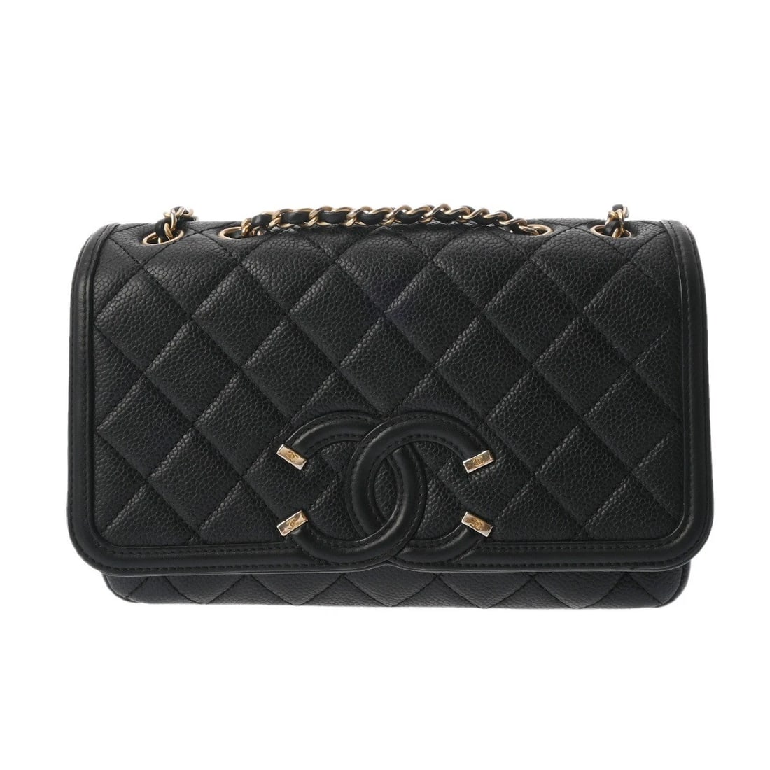 CHANEL CHAINSHOULDER CC FIGLEY BLACK SHOULDER BAG SHOULDER BAG: CHANEL ChainShoulder CC Figley black Shoulder Bag Shoulder Bag Brand: CHANEL Type: Shoulder Bag Material: Grained calfskin Color: black × Gold Metal Size: H:about 5.1inch W:about 8.1inch D:about