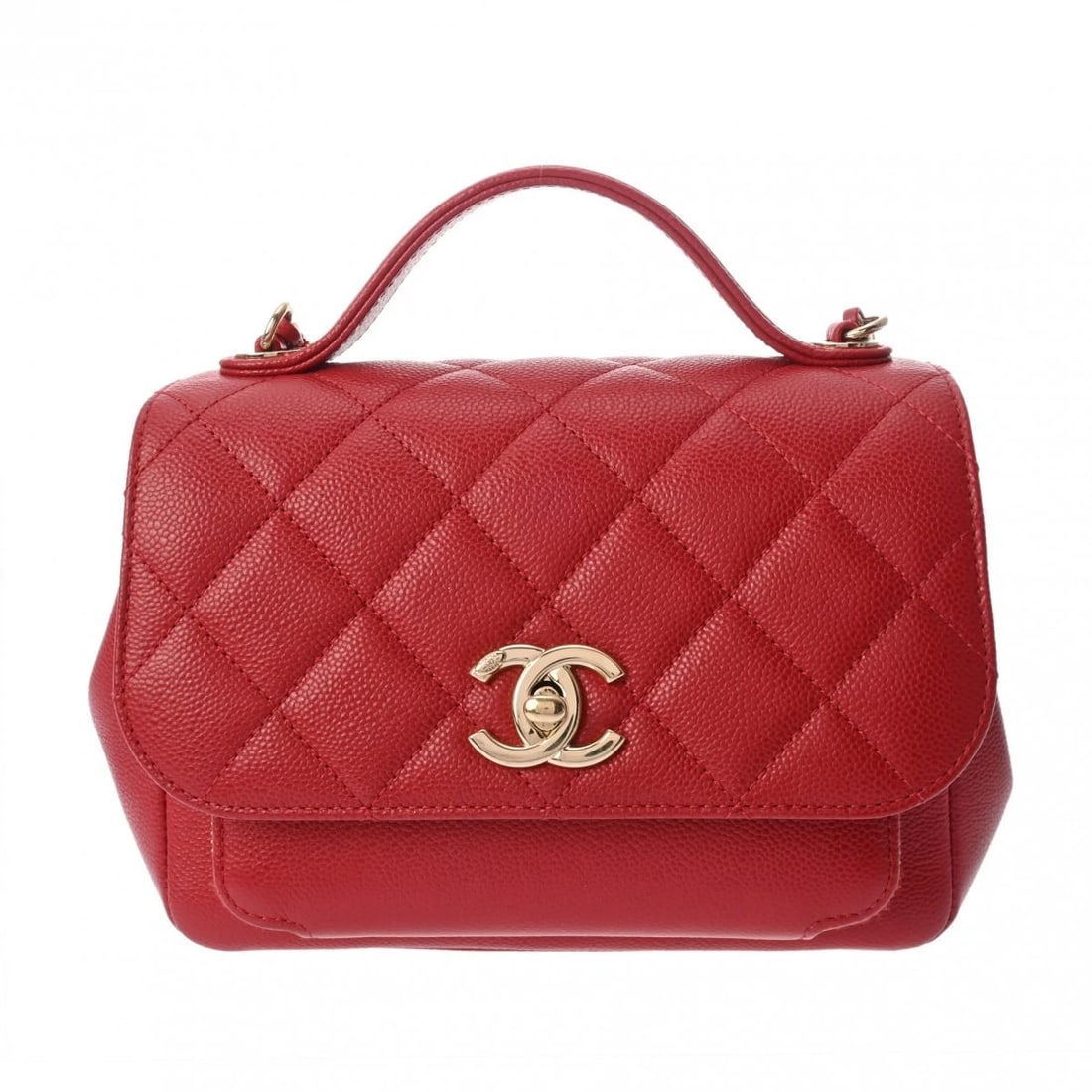 CHANEL BUSINESS AFFINITY MATRASSE RED SHOULDER BAG SHOULDER BAG (1 of 6)