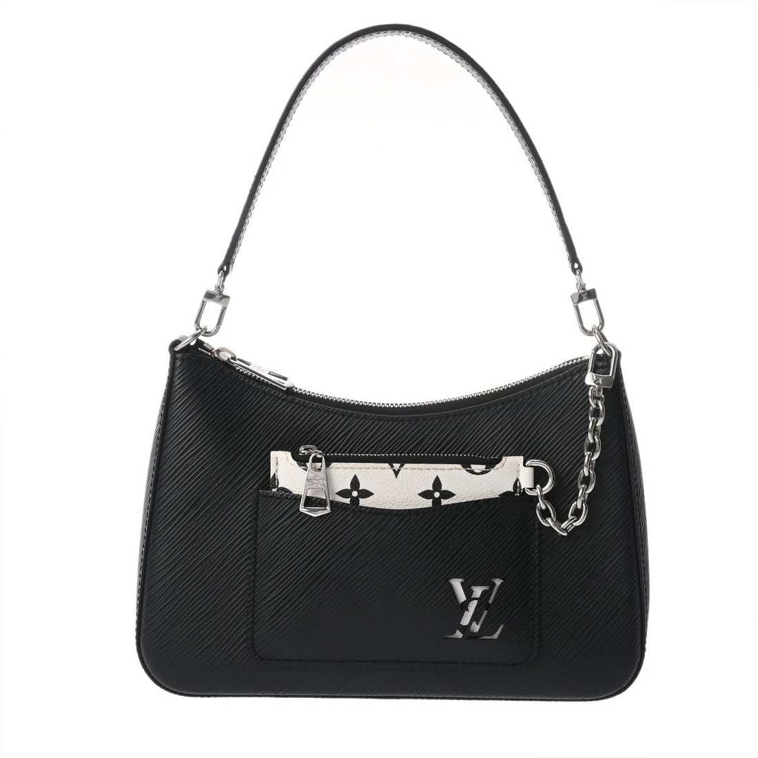 LOUIS VUITTON MAREL EPI EPI LEATHER NOIR HANDBAG HANDBAG: LOUIS VUITTON Marel Epi Epi Leather Noir Handbag Handbag Brand: LOUIS VUITTON Type: Handbag Material: Epi Leather Color: Noir × SilverMetal Size: H:about 5.7inch (Center) W:about 9.8inch (Bottom)