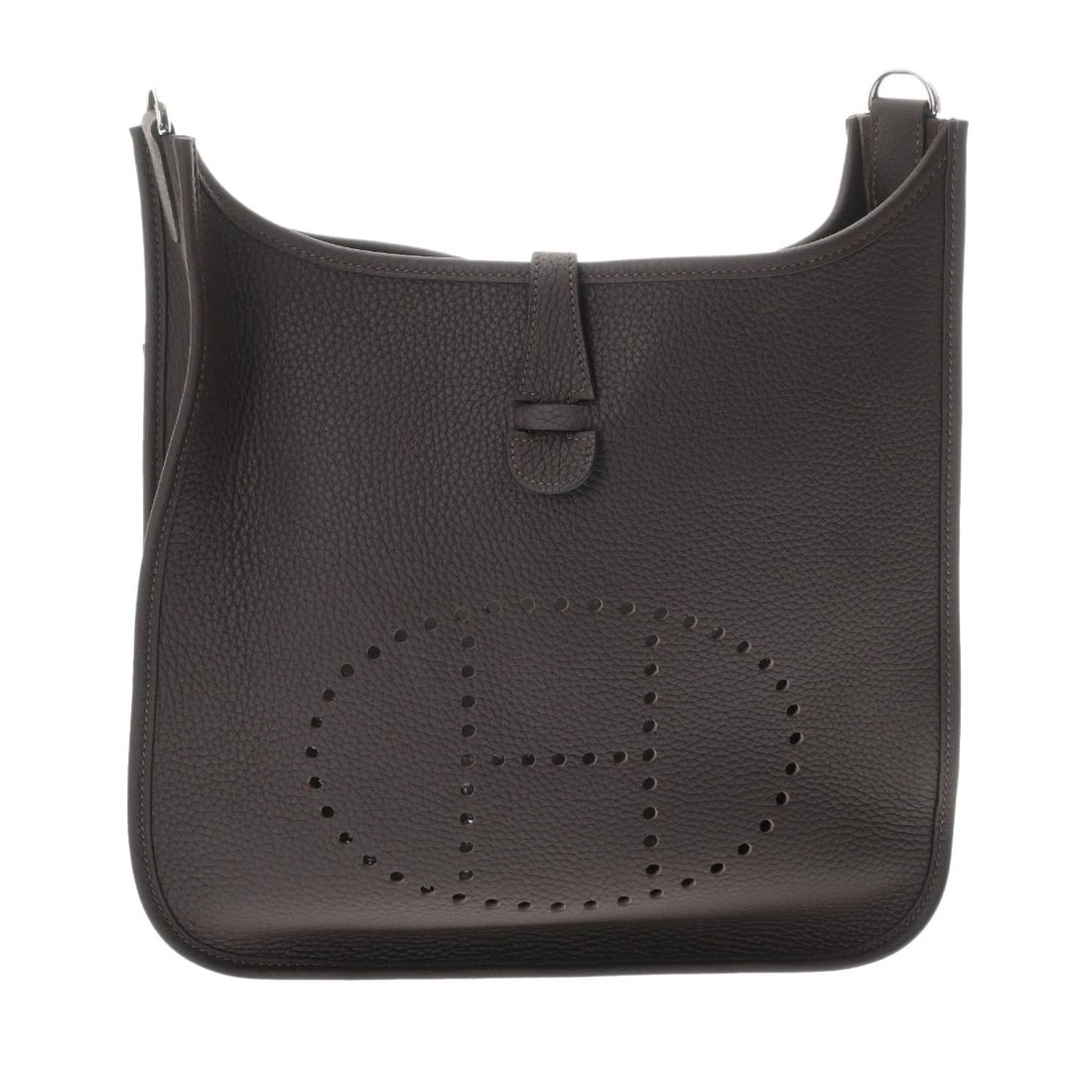 HERMES EVELYN 3 PM TAURILLON CLEMENCE EVENNES SHOULDER BAG SHOULDER BAG: HERMES Evelyn 3 PM Taurillon Clemence Evennes Shoulder Bag Shoulder Bag Brand: HERMES Type: Shoulder Bag Material: Taurillon Clemence Color: Evennes × SilverMetal Size: H:about 10.4inch (Center)