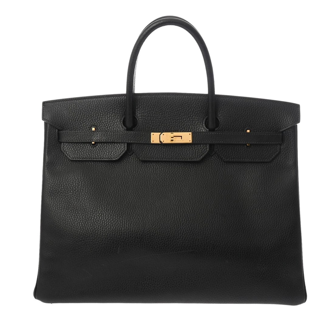 HERMES BIRKIN 40 ARDENNE BLACK UNISEX HANDBAG HANDBAG (1 of 3)