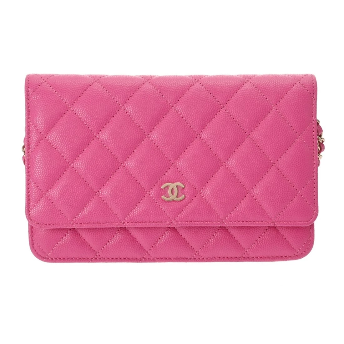 CHANEL CLASSIC CHAIN WALLET MATRASSE PINK SHOULDER BAG SHOULDER BAG: CHANEL Classic Chain Wallet Matrasse pink Shoulder Bag Shoulder Bag Brand: CHANEL Type: Shoulder Bag Material: Grained calfskin Color: pink × Gold Metal Size: H:about 5.1inch W:about 7.5inch D:ab
