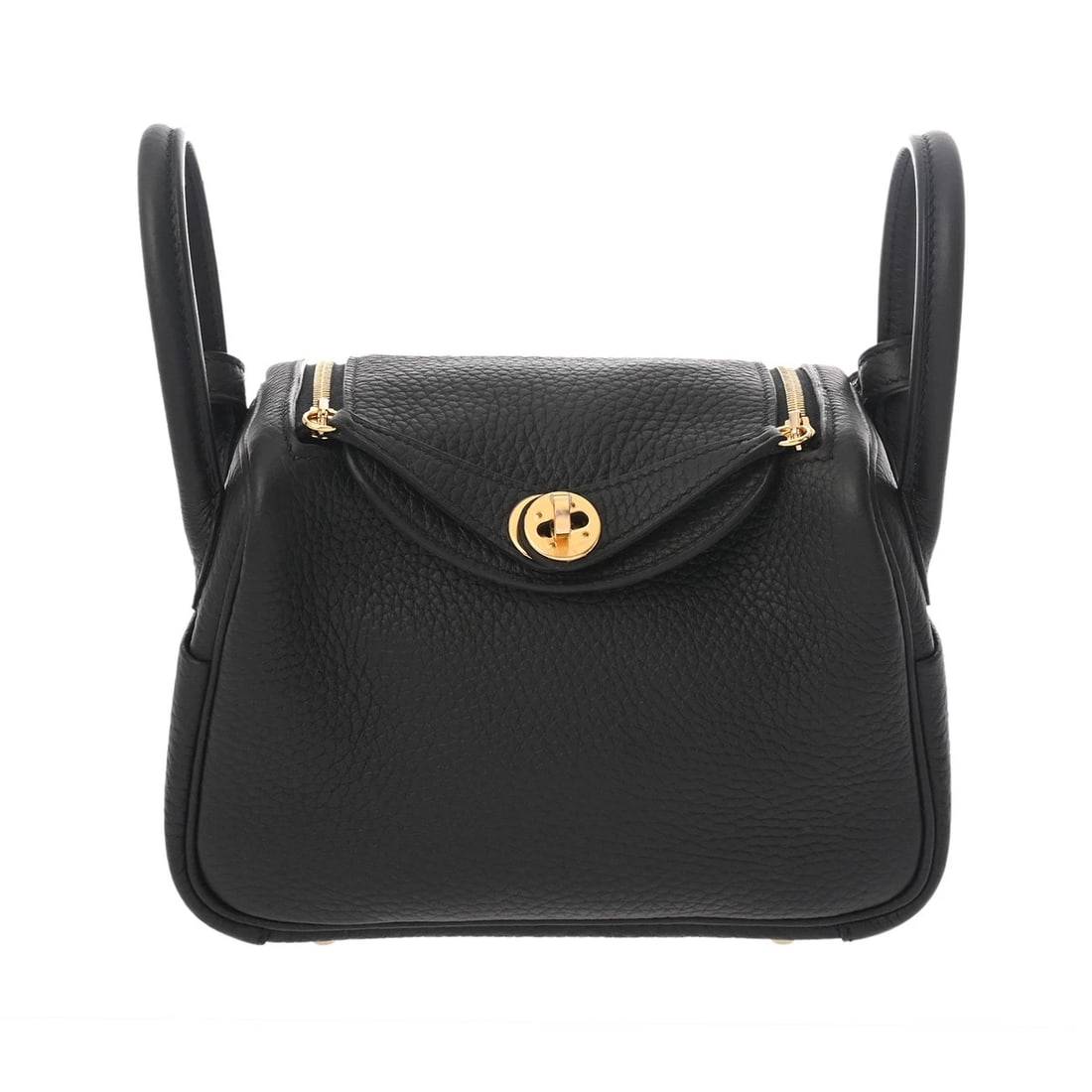HERMES LINDY MINI 2 TAURILLON CLEMENCE BLACK SHOULDER BAG SHOULDER BAG: HERMES Lindy Mini 2 Taurillon Clemence black Shoulder Bag Shoulder Bag Brand: HERMES Type: Shoulder Bag Material: Taurillon Clemence Color: black × Gold Metal Size: H:about 5.1inch W:about 7.1inc
