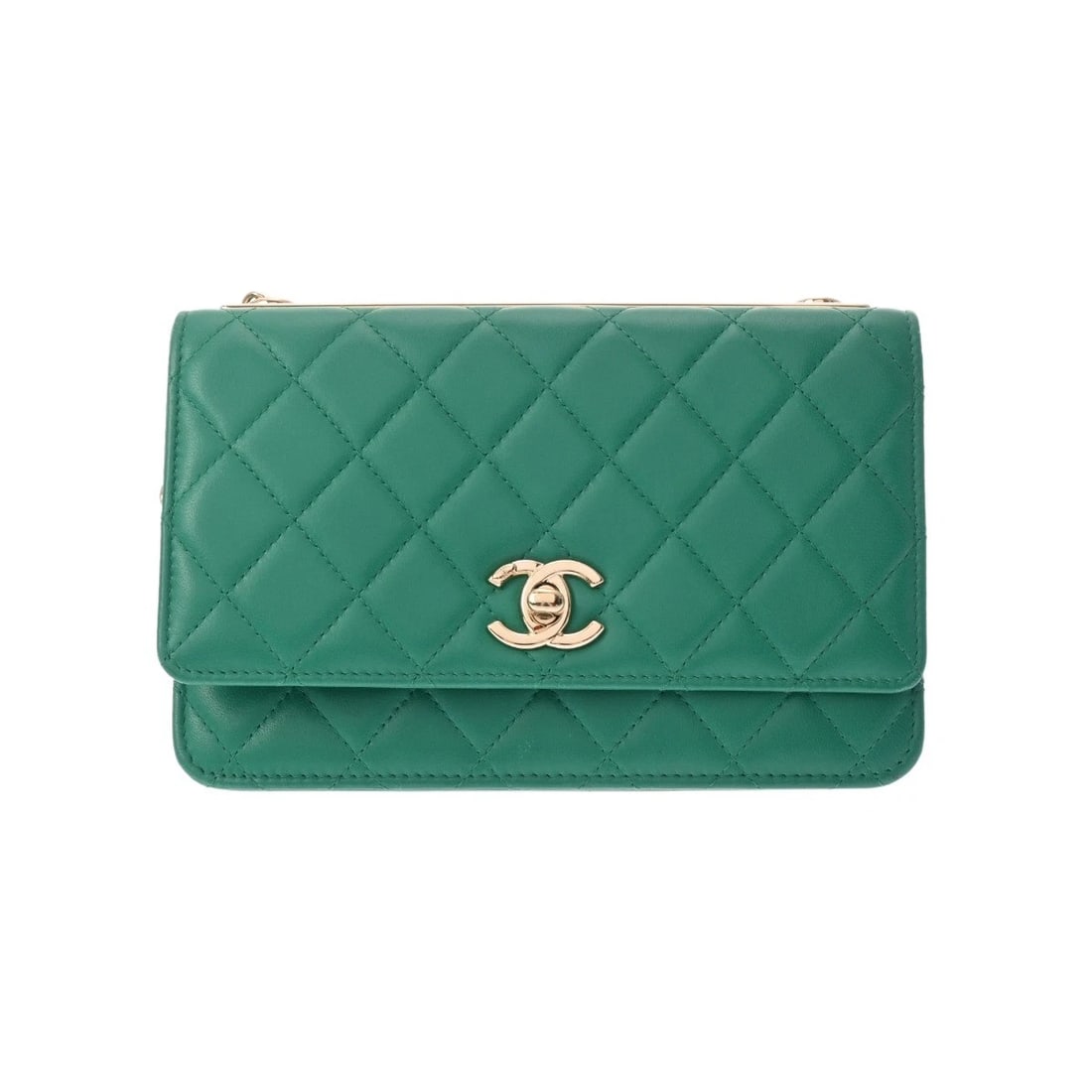 CHANEL CHAIN WALLET TRENDY CC LAMBSKIN GREEN SHOULDER BAG SHOULDER BAG: CHANEL Chain Wallet Trendy CC lambskin green Shoulder Bag Shoulder Bag Brand: CHANEL Type: Shoulder Bag Material: lambskin Color: green × Gold Metal Size: H:about 4.7inch W:about 7.5inch D:about