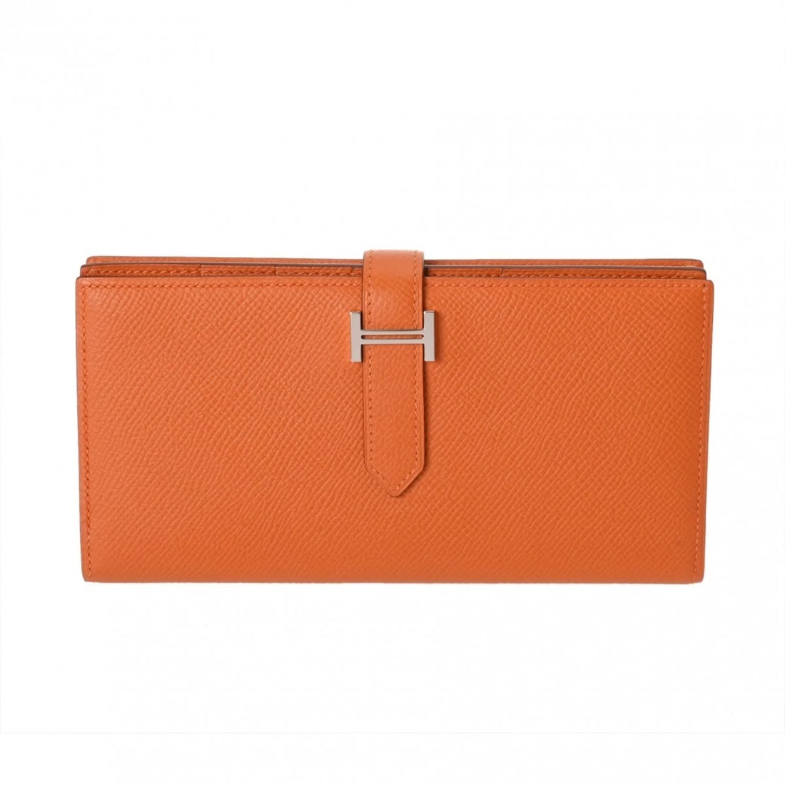 HERMES BANE SOUFFLE VEAU EPSOM ORANGE UNISEX PURSE PURSE (1 of 7)