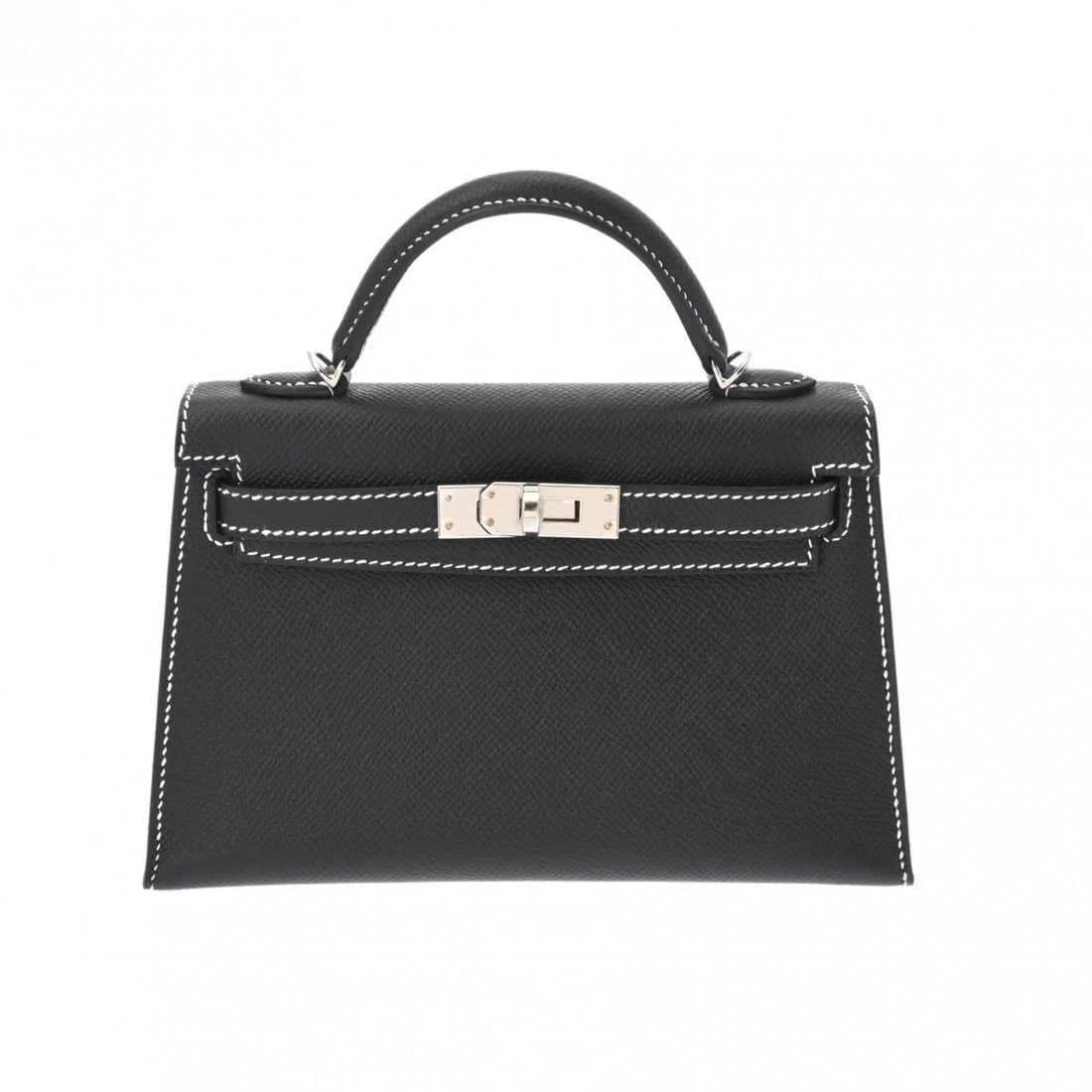 HERMES MINI KELLY 2 WHITE STITCH SP ORDER 2WAY VEAU EPSOM BLACK HANDBAG HANDBAG (1 of 11)