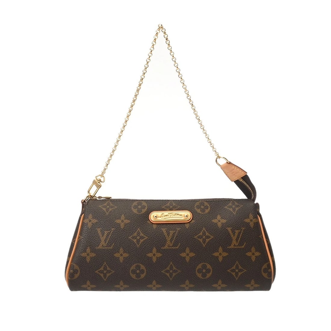 LOUIS VUITTON EVA MONOGRAM SHOULDER BAG SHOULDER BAG: LOUIS VUITTON Eva Monogram Shoulder Bag Shoulder Bag Brand: LOUIS VUITTON Type: Shoulder Bag Material: Monogram canvas Color: Brown Size: H:about 4.7inch W:about 9.8inch (Bottom) D:about 1.6inch H