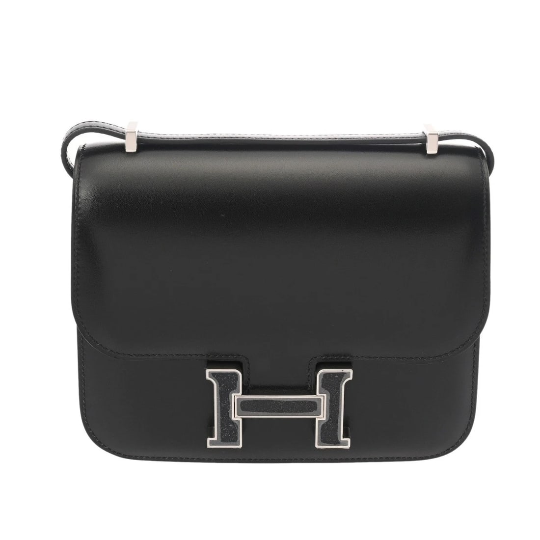 HERMES CONSTANCE 3 18 BOX SCARF BLACK SHOULDER BAG SHOULDER BAG (1 of 7)