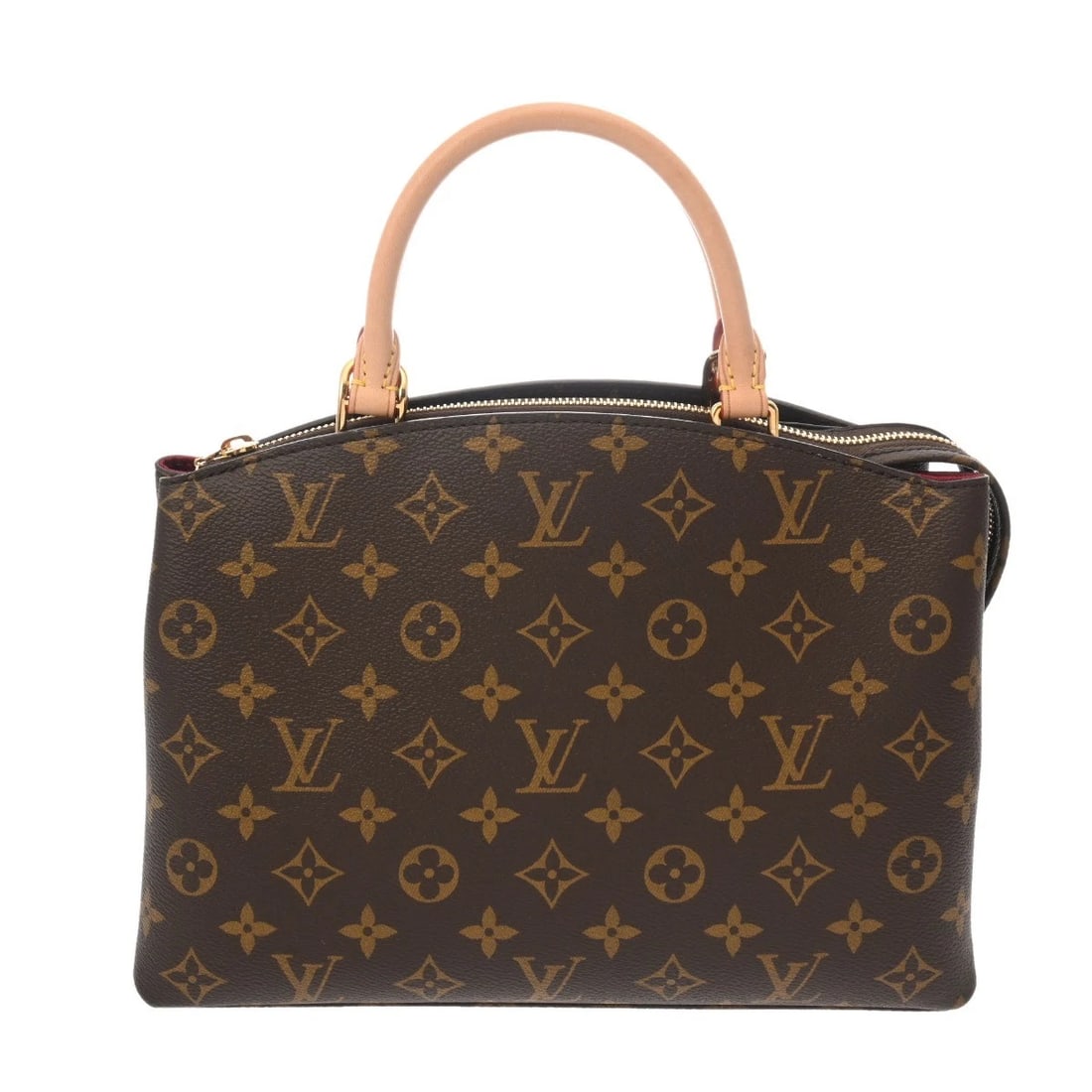 LOUIS VUITTON PETIT PALAIS PM 2WAY MONOGRAM HANDBAG: LOUIS VUITTON Petit Palais PM 2WAY Monogram Handbag Brand: LOUIS VUITTON Type: Handbag Material: Monogram canvas Color: Brown Size: H:about 8.3inch (Center) W:about 11.2inch (Bottom) D:about 4.7in