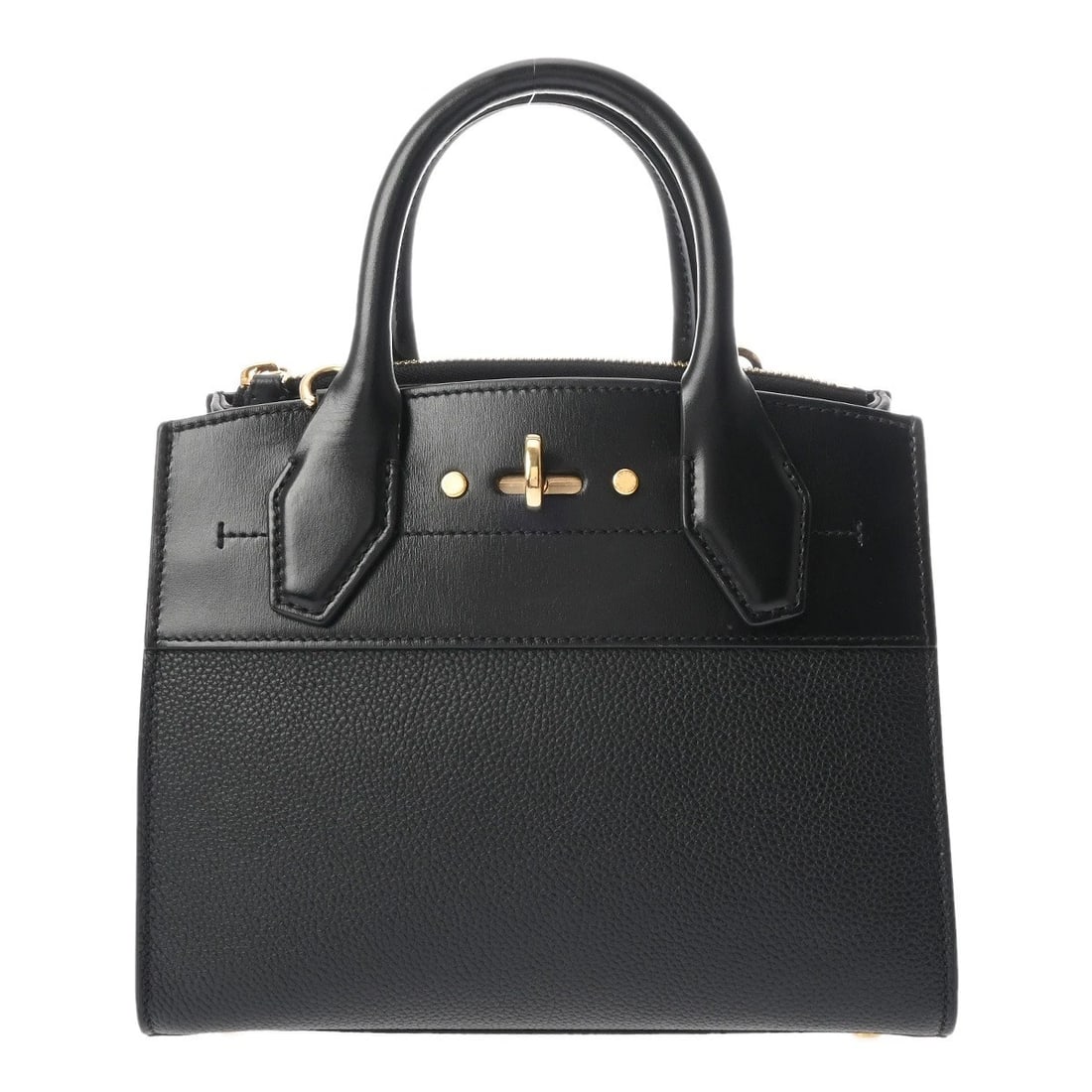 LOUIS VUITTON CITY STEAMER MINI CALF LEATHER NOIR HANDBAG HANDBAG: LOUIS VUITTON City Steamer MINI Calf leather Noir Handbag Handbag Brand: LOUIS VUITTON Type: Handbag Material: Calf leather Color: Noir Size: H:about 7.5inch (Center) W:about 8.7inch (Bottom) D:ab