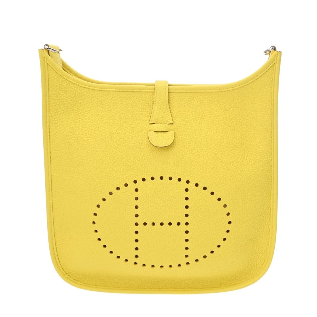HERMES EVELYN 3 PM TAURILLON CLEMENCE LIME SHOULDER BAG SHOULDER BAG: HERMES Evelyn 3 PM Taurillon Clemence lime Shoulder Bag Shoulder Bag Brand: HERMES Type: Shoulder Bag Material: Taurillon Clemence Color: lime × SilverMetal Size: H:about 11.0inch (Center) W:abou