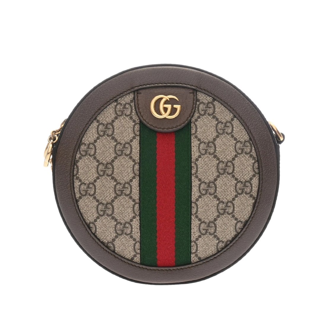 GUCCI ROUND SHOULDER BAG SHOULDER BAG: GUCCI Round Shoulder Bag Shoulder Bag Brand: GUCCI Type: Shoulder Bag Material: leather/GG Supreme Canvas Color: Beige/Ebony/Brown × Gold Metal Size: H:about 7.1inch Center W:about 7.3inch maximu