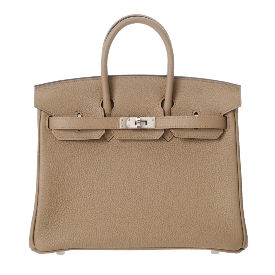 HERMES BIRKIN 25 TOGO BEIGE MARFA HANDBAG HANDBAG: HERMES Birkin 25 Togo beige marfa Handbag Handbag Brand: HERMES Type: Handbag Material: Togo Color: beige marfa × SilverMetal Size: H:about 7.9inch W:about 9.8inch (Bottom) D:about 5.1inch 