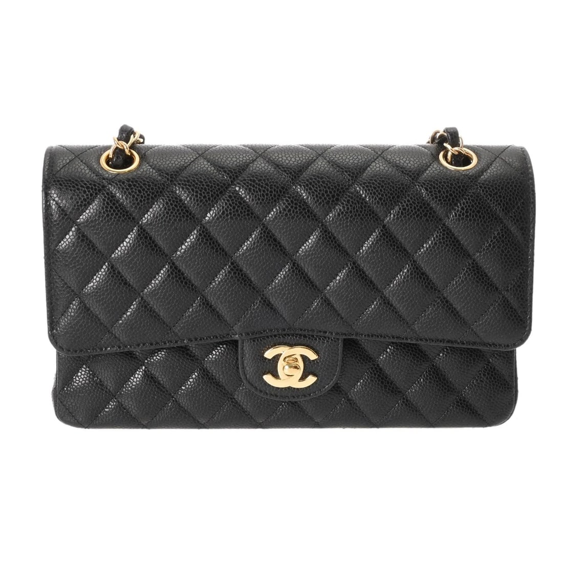 CHANEL CLASSIC HANDBAG MATRASSE BLACK SHOULDER BAG SHOULDER BAG: CHANEL Classic Handbag Matrasse black Shoulder Bag Shoulder Bag Brand: CHANEL Type: Shoulder Bag Material: Grained calfskin Color: black × Gold Metal Size: H:about 6.3inch W:about 10.0inch D:abou