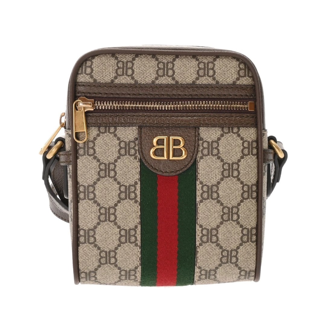 GUCCI BALENCIAGA THE HACKER PROJECT BEIGE/EBONY/BROWN UNISEX SHOULDER BAG SHOULDER BAG: GUCCI Balenciaga The Hacker Project Beige/Ebony/Brown unisex Shoulder Bag Shoulder Bag Brand: GUCCI Type: Shoulder Bag Material: PVC / Leather Color: Beige/Ebony/Brown × Antique Gold Metal Size: