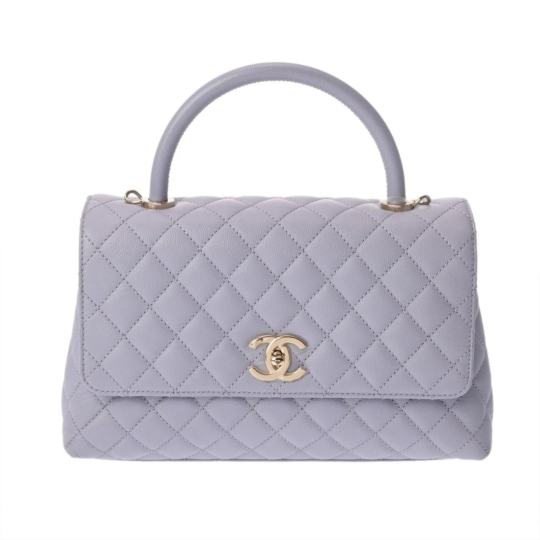 CHANEL LARGE TOP HANDLE FLAP BAG 29 MATRASSE PURPLE HANDBAG HANDBAG (1 of 8)