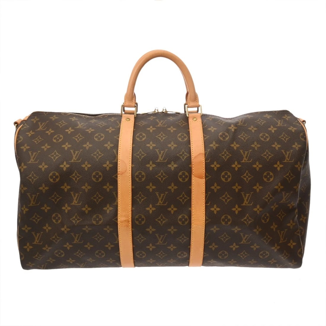 LOUIS VUITTON KEEPALL VANDRIERE 55 MONOGRAM BOSTON BAG: LOUIS VUITTON Keepall Vandriere 55 Monogram Boston bag Brand: LOUIS VUITTON Type: Boston bag Material: Monogram canvas Color: Brown Size: H:about 12.6inch W:about 21.7inch D:about 9.6inch Shoulder