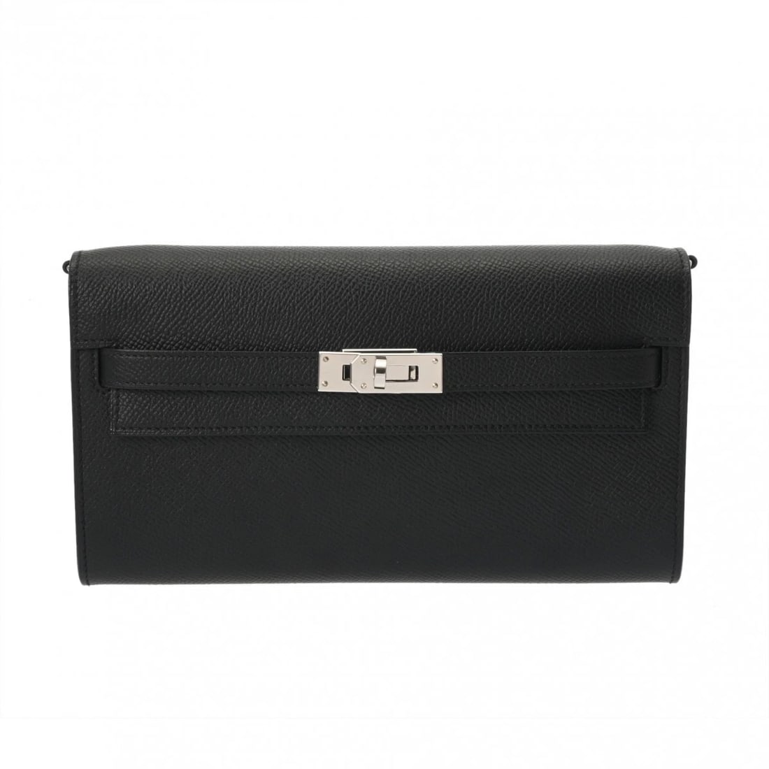 HERMES KELLY WALLET LONG TO GO VEAU EPSOM BLACK UNISEX PURSE PURSE: HERMES Kelly Wallet Long to Go Veau Epsom black unisex Purse Purse Brand: HERMES Type: Purse Material: Veau Epsom Color: black × SilverMetal Size: H:about 4.3inch W:about 7.9inch Accessories: No