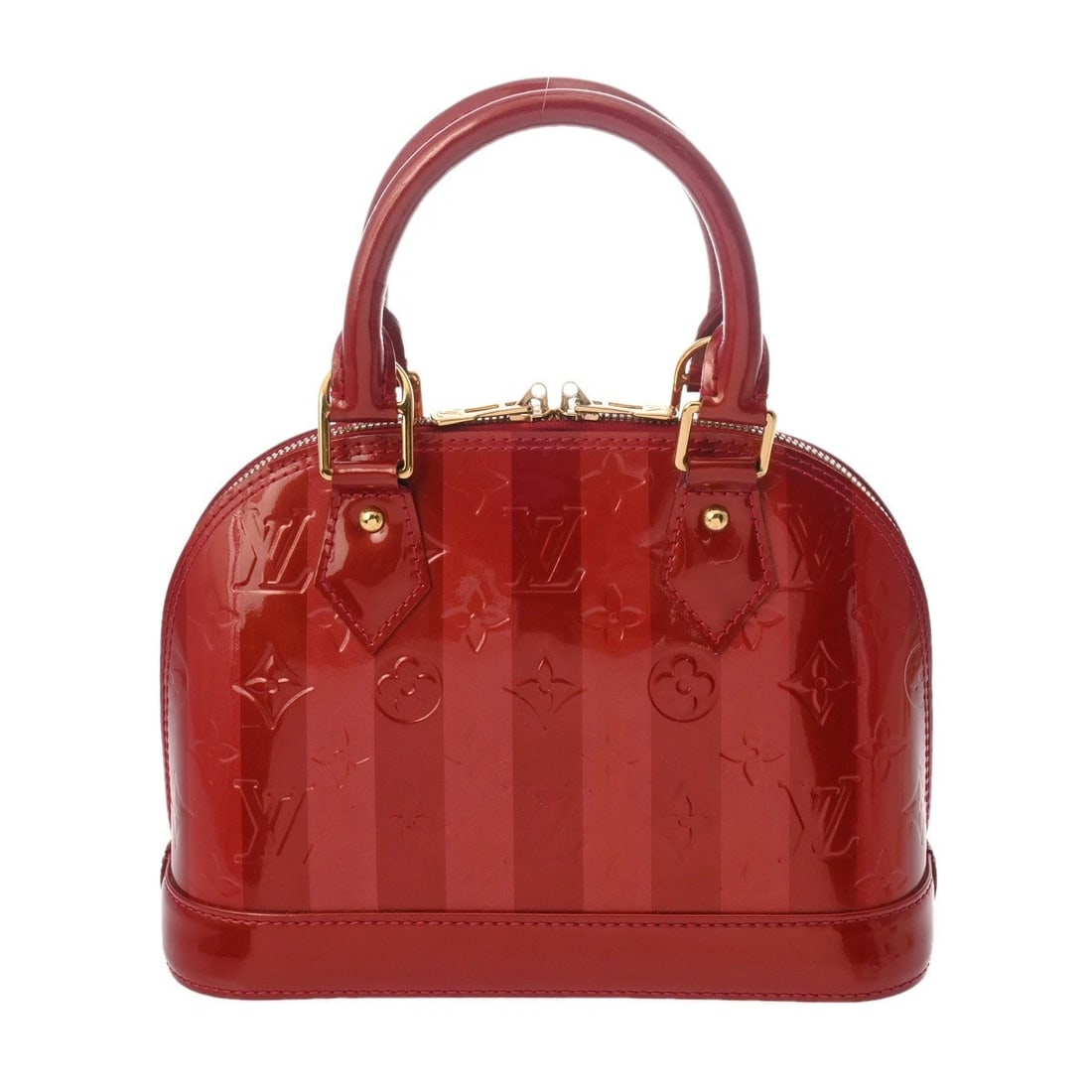 LOUIS VUITTON ALMA BB 2WAY MONOGRAM VERNIS RAYURE MONOGRAM HANDBAG (1 of 6)