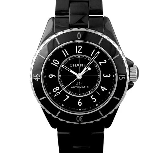 CHANEL J12 WATCH: CHANEL J12 Watch Brand: Chanel Type: Wrist watch Material: ceramic Color: Dial Color Black Size: [ Case size ] 38mm Accessories: None Accessories Notice: When purchasing pre-owned goods, p