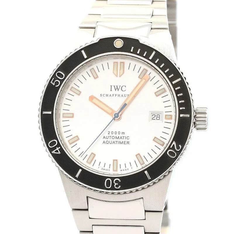 IWC GST AQUATIMER WATCH: IWC GST Aquatimer Watch Brand: IWC Type: Wrist watch Material: Stainless Steel Color: Dial Color Silver Size: [ Case size ] 42mm [ Arm circumference size ] 18.5cm Accessories: None Accesso