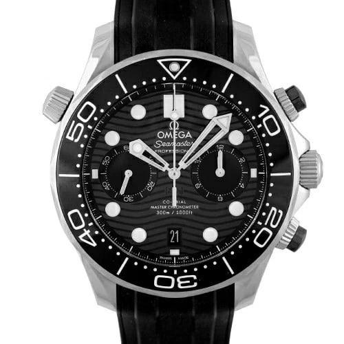 OMEGA SEAMASTER CHRONOGRAPH WATCH: OMEGA Seamaster Chronograph Watch Brand: Omega Type: Wrist watch Material: SS x Rubber Color: Dial Color Black Size: [ Case size ] 44mm Accessories: None Accessories Notice: When purchasing