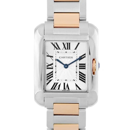 CARTIER TANK ANGLAISE WATCH: CARTIER Tank Anglaise Watch Brand: Cartier Type: Wrist watch Material: PG×SS Color: Dial Color Silver Size: [ Case size ] 34.7mm x 26.2mm Accessories: None Accessories Notice: When