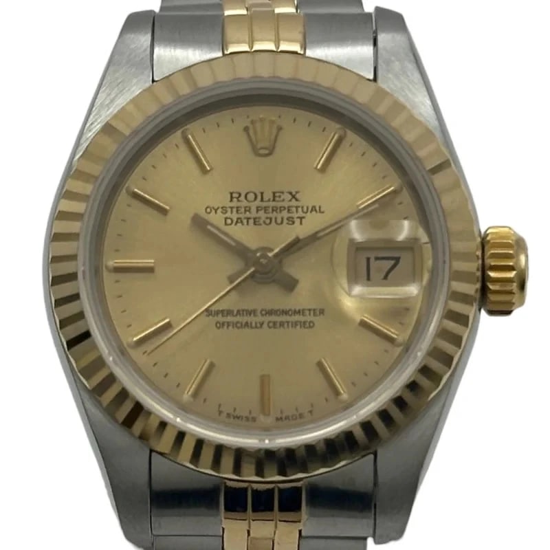 ROLEX DATEJUST GOLD WATCH: Rolex Datejust Gold Watch Brand: ROLEX Type: Wrist watch Material: Gold/Stainless Steel Color: Dial Color Gold Size: [ Case size ] 26mm / Case thickness: 10.6mm [ Arm circumference size ] 15cm